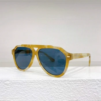 Индивидуалност Класически стил на Улицата с Овална форма слънчеви очила от амониев премиум-клас Реколта Унисекс Модни Стилни очила ААА + с високо качество