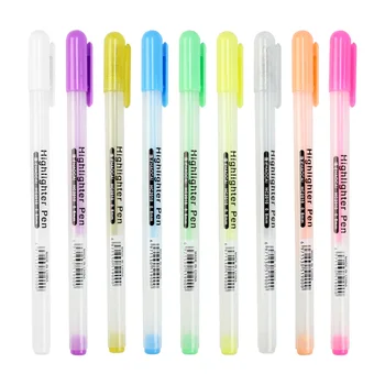 9 Цветя, цветни класически художествени маркери, гел мастило химикалки, ярко-бяла дръжка, маркери с подсветка, Цвят и осветление