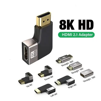 Удължителен кабел Адаптер 8K HDMI 2.1 от мъжа към жената Mini Micro HDMI-съвместим Удължител на Кабела 8K @ 60Hz 4K @ 120Hz за Лаптоп PS5 TV Hdmi