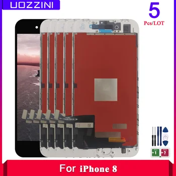 5 парчета на едро за iPhone 8 Нов тестван LCD сензорен дисплей, дигитайзер, в събирането, замяна за iphone 8 LCD + ИНСТРУМЕНТИ