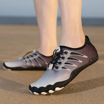 Мъжки спортни обувки, Градинска и плажна Вулканизированная обувки с проследяване на потока, Лятна обувки с нов дизайн, Бързосъхнеща Нескользящая обувки Zapatillas