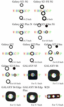 Обектив на задната камера за SAMSUNG Galaxy S21 5G FE Plus Ultra S22 S23 S5 S6 Edge SM-G991 SM-G990B/DS, SM-G990E/DS, SM-G990N