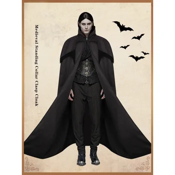 Cosplay на Хелоуин, средновековен ретро-наметало вампир, костюмированная парти с висока яка, Европейски и американски ролева cosplay