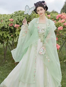 Китайски стил, традиционен костюм Ханьфу за cosplay, рокля на принцеса, по-добра фея, елегантно, красиво момиче, азиатски ретро-мода