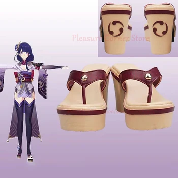 Играта Genshin Impact Raiden Shogun Vera Обувки за cosplay Vera на Хелоуин, високи токчета за жени и момичета