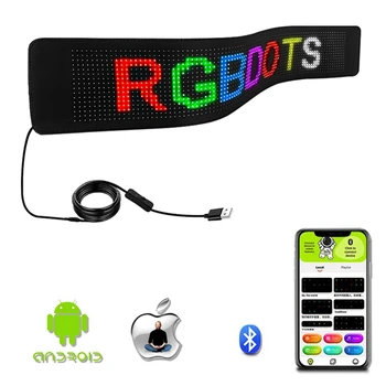 Интелигентен led дисплей с превъртане съобщения RGB, табела, Ультратонкая Мека Гъвкава светодиодна лента, кола дисплей за реклама на магазин