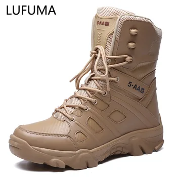 Военни Тактически Мъжки обувки От Кожа на специалните сили, Водоустойчив Армейските Ботильоны в Пустинята, Армията Работна Мъжки обувки Zapatillas Hombre