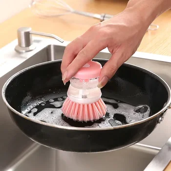 Четка за измиване на кухненска посуда, автоматична четка за миене с течен сапун, четки за силна дезинфекция на кухненски аксесоари