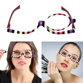 Увеличително стъкло, въртящи се на очила за грим, четене, сгъваеми очила, косметология, обща информация +1.0 +1.5 +2.0+2.5+3.0+3.5+4.0 Забележка