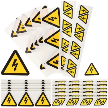 Жълти етикети Tofficu, vinyl стикер с опасност за поражение от електрически ток с високо напрежение, преди поражение от електрически удар, изключете захранването.