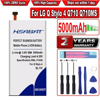 Батерия HSABAT 5000 mah BL-T37 за LG V40 ThinQ Q710 Q8 2018 Q815L Q Stylo 4 Q710 Q710MS LM-Q710CS LM-Q710MS