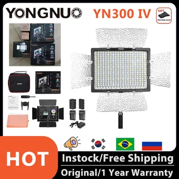 Yongnuo YN300 IV RGB Пълноцветен Led Панел за Видео 3200-5600K DSLR Попълнете Осветление YN300IV за Фотоапарат Canon, Nikon, Sony
