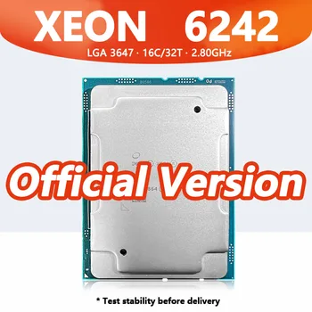 Процесор Xeon Gold 6242 16 основната 32hread 2.80 Ghz 14 нм 22 MB 150 W Слот DDR4 LGA3647 за сървърна дънна платка C621 6242 SRF8Y CPU