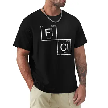 Тениска с периодичната таблица на FLCL, летни дрехи, фланелка с къс ръкав, мъжки тениски, голям и висок растеж