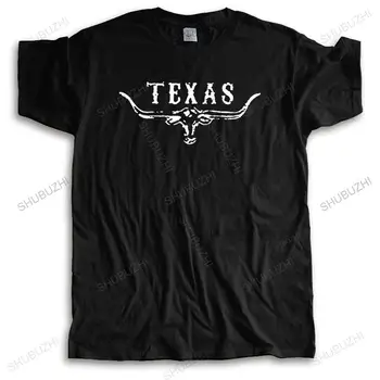Мъжки Забавна тениска с кръгло деколте Texas Longhorn, тениска Lone Star State, Направи свой собствен риза, унисекс, Реколта тениски, потници
