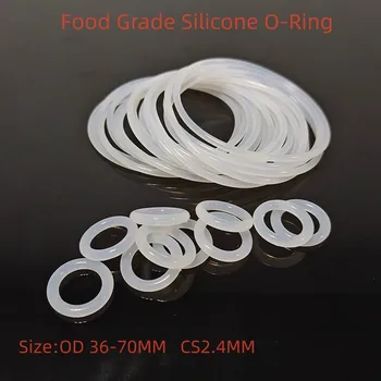 Силиконово о-пръстен OD 36-70 мм CS2,4 mm О-пръстен от силиконов каучук, термостойкое водонепроницаемое о-пръстен-30/50 бр.
