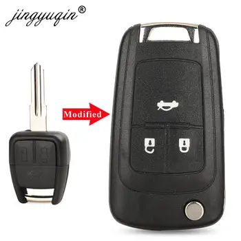 jingyuqin 2/3BTN YM28/HU46 Промяна Флип Калъф за Дистанционно на Ключа на Автомобила Chevrolet Cruze, Aveo Upgrade Flip Car key Fob Case