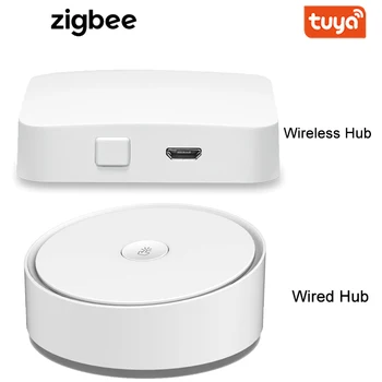Умен многорежимен портал ZigBee Wi-Fi Bluetooth Мрежа Hub Работи с приложение на Hristo Smart, гласов контрол чрез Алекса Google Home