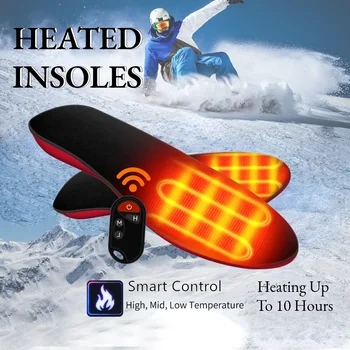USB-стелки с електрически нагревател, 10-часова Согревающая топло за краката, Миещи термостельки с дистанционно управление, Зимни топло за краката