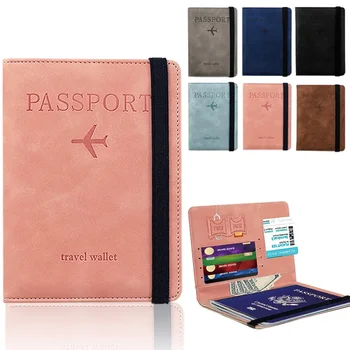 Корица за паспорт, портфейл за кредитни ID-карти, водоустойчив бизнес превръзка от неопрен за документи, притежател на паспорт, богат на функции за защита за пътуване