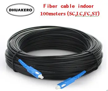 безплатна доставка AB178A 1-жилен вътрешен 100-метров симплексный кабел FTTH Drop SC SM G657 оптичен пач кабел, кабел за свързване