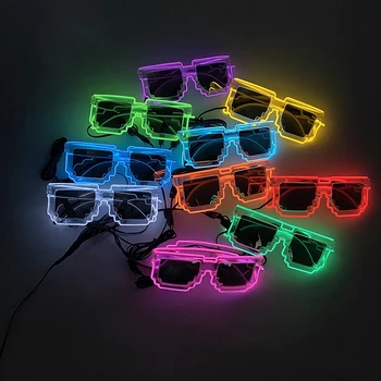 Нов Дизайн На Стръмни Светещи Точки Led Disco Party Glasses Неонови И Флуоресцентни Очила За Бира, Партито Маскарад На Концерт Gra