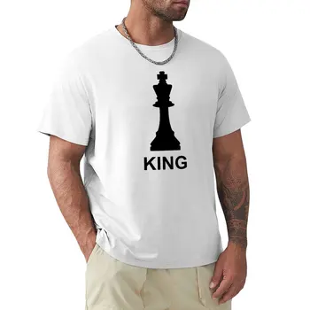 Тениска с изображение на кралското шахматна фигура, летни дрехи, риза с домашен любимец принтом за момчета, мъжки ризи с дълъг ръкав