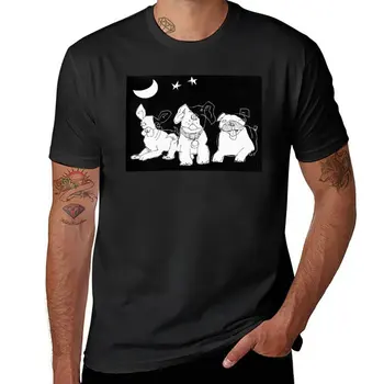 Нова тениска Three dog night, графични тениски, черни тениски, тениска оверсайз тениска за момче, мъжки спортни ризи.