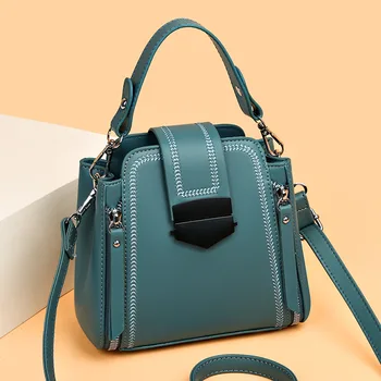 Малки чанти-ведерки от мека кожа 2023 година на издаване, женски тенденция дизайнерски чанти през рамо за жени, ежедневни чанти и портмонета с цип
