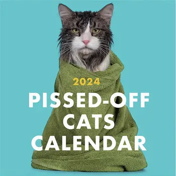 Календар разозленных котки в 2024 година, Календар креативно планиране, Украса на работния плот в студентски офиса, Списък със задачи, Преносим месечен календар