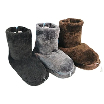 зимни Топли обувки в 3 цвята, USB-нагревател, обувки за краката, плюшен топло електрическа обувки