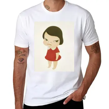 Нова сладко малко момиче Есимото Нара в червена рокля, тениска с изображение 0aint, графични тениски, мъжки бели тениски