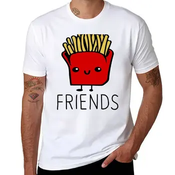 Нови дрехи за най-добрите приятели - тениска с пържени картофи, забавна тениска, тениска оверсайз, мъжка тениска с изображение