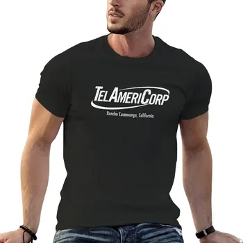 New Tel Ameri Corp - реколта тениска с логото, спортни тениски с къс ръкав, тениски в тежка категория, сладки потници, мъжки тениски, опаковка