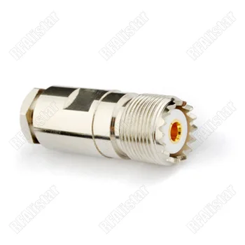 UHF SO239 Конектор С Вътрешни Скоба Тип SO-239 Направо Конектор за Коаксиален кабел LMR195 RG58 RG400 RG142 от Никелова месинг