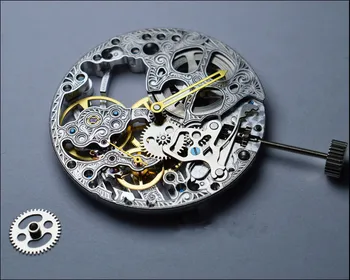 Механичен часовников механизъм с ръчно от Скелет Кухи 17 скъпоценни камъни Механизъм за ремонт часа Seagull ST3620k 6498 Механизъм