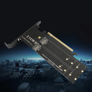 M. 2 NVME SSD Адаптер M Key PCIE 3,0x16 SSD Странично Card 4 Слота за HDD Адаптер Контролер Поддържа Raid с Радиатор