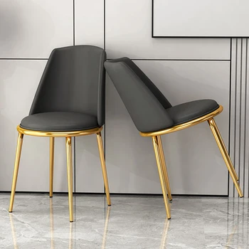 Черни Метални Крака места за хранене Столове Модерни Черни Метални Крака Мека мебел в Скандинавски Стил с Облегалка Безплатна Доставка Sedie Мебели За дома