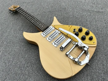 Фабрично цвят на естествено дърво, 6-струнен електрическа китара, без да се бои, дължина на скалата 527 мм, Хромированное обзавеждане, настройваеми