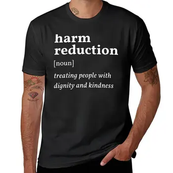 Нова тениска с описание на намаляване на вредите, аниме-тениска, блуза с къс ръкав, мъжки тениски за мъже с тежко тегло