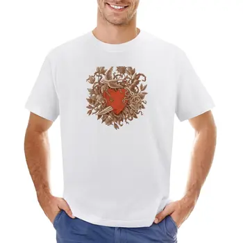 Тениска Heart of Thorns за момчетата, бели тениски оверсайз с графичен дизайн, мъжки ризи с графичен дизайн.