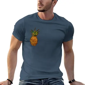 Тениска с ананас, потници в големи размери, реколта тениски, тениски оверсайз, прости черни тениски с аниме, мъжки