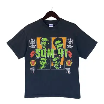 Реколта тениска с албум на пънк-рок банда SUM 41 Does This Look Infected