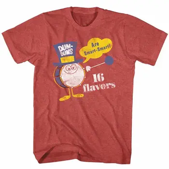 Тениска за възрастни Dum Dums Smart Smart Red Хедър