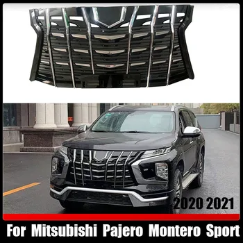 Подходящ За Mitsubishi Pajero Montero Sport 2020 2021 Пикап автоаксесоари Предната Окото Маска Капак ABS Хромирани Решетки Решетка Броня