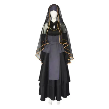 Аниме Хюга Хината Cosplay Сватбена черна рокля Театрално издание Road To Ninja Hinata's Wedding Veil Костюми за Хелоуин