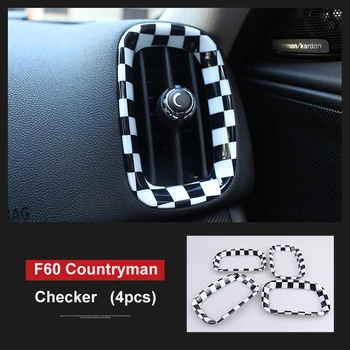 4шт Делото отдушник на автомобилния климатик Покритие на корпуса Стикер за декор на корпуса на Mini Cooper One S Countryman F60 Аксесоари
