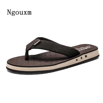 Ngouxm / висококачествени мъжки летни чехли, плажни джапанки, Модни дишащи ежедневни плажни джапанки за улицата