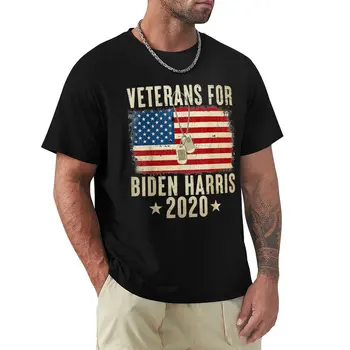 Ветерани Байдън Харис 2020 Флаг на САЩ Реколта Тениска на тениски С къс ръкав тениски за мъже графичен