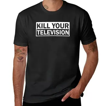 Нова тениска Turn Off Your TV Advice, черна тениска, тениска с къс ръкав, бързосъхнеща тениска, тениски за мъже